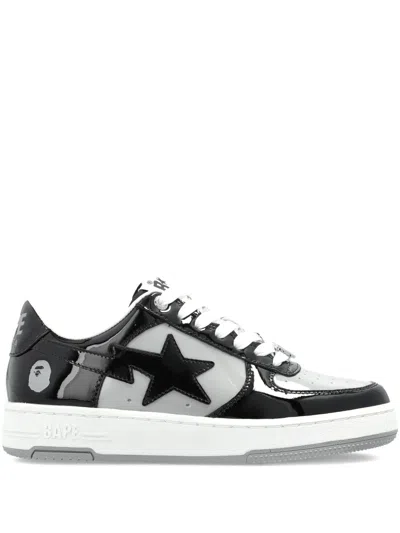 A Bathing Ape Bape Sta Panelled Sneakers In Black