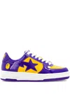 A Bathing Ape Bape Sta Panelled Sneakers In Purple