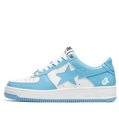 A Bathing Ape Bape Sta Patent Leather 'white Blue '