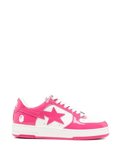 A Bathing Ape Bape Sta Patent-leather Sneakers In Multi