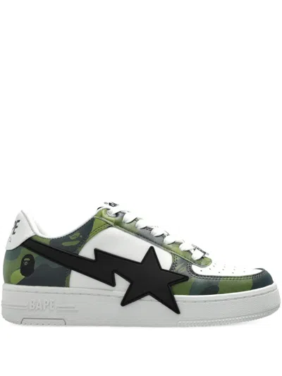 A Bathing Ape Bape Sta Sneakers In Green