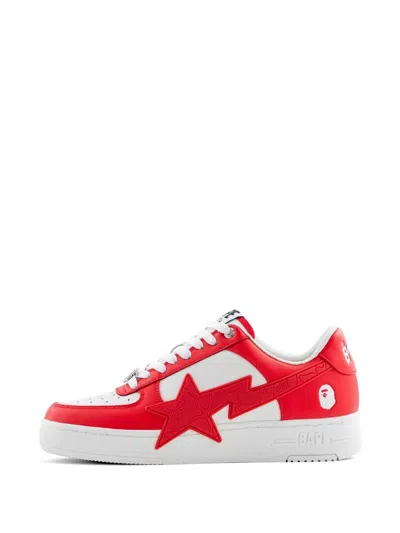 A Bathing Ape Bape Sta Sneakers In Red