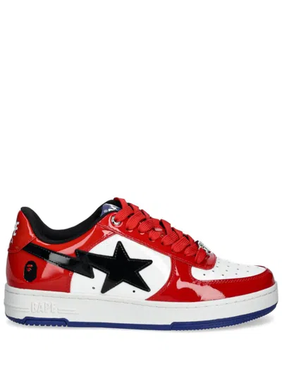 A Bathing Ape Bape Sta Sneakers In Red