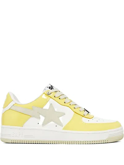 A Bathing Ape Bape Sta Sneakers In Yellow
