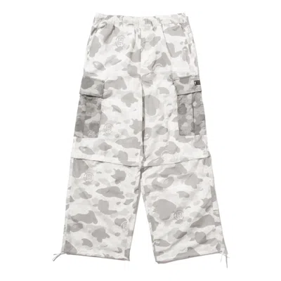 A Bathing Ape Bape X Clot Camo Detachable Relaxed Fit Cargo Pants 'white'