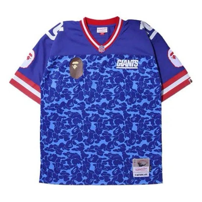 A Bathing Ape Bape X Mitchell & Ness Nfl New York Giants Legacy Jersey In Brown