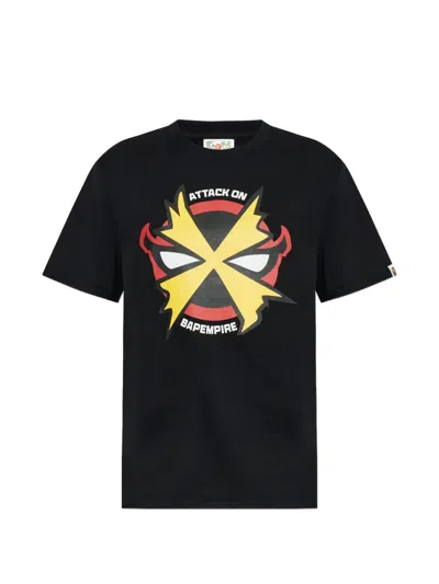 A Bathing Ape Bapeman X Graphic-print T-shirt In Black