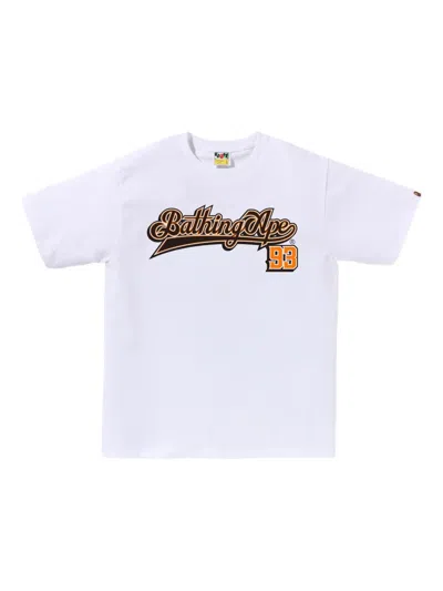 A Bathing Ape Baseball-logo T-shirt In Red