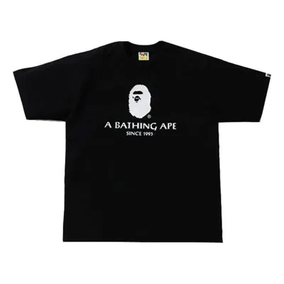 A Bathing Ape Basic Alphabet Logo T-shirt 'black White'