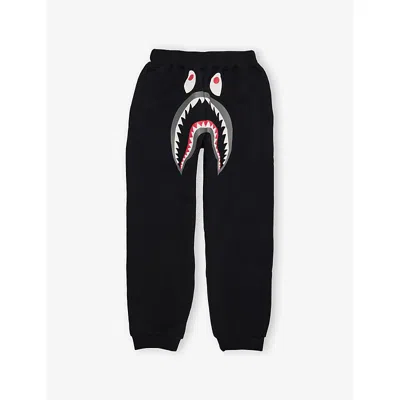 A Bathing Ape Kids' Bc Camo-shark Printed Cotton Joggers 2-9 Years Black
