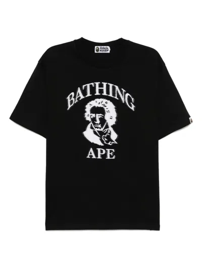 A Bathing Ape Beethoven Graphic T-shirt In Black