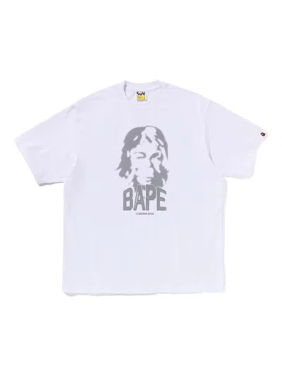 A Bathing Ape Beethoven-print T-shirt In White