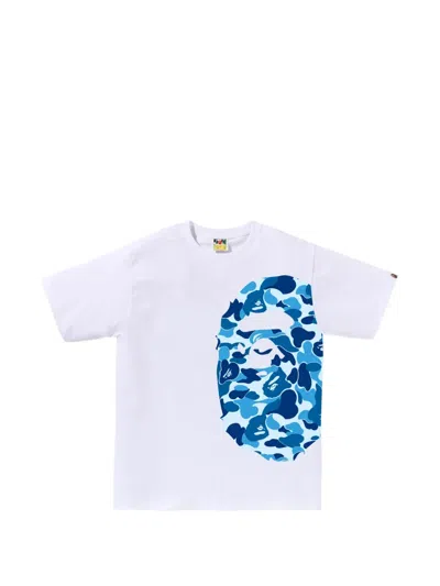 A Bathing Ape Big Ape Head Camouflage-print T-shirt In White
