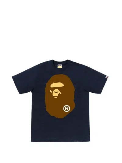 A Bathing Ape Big Ape Head Cotton T-shirt In Blue