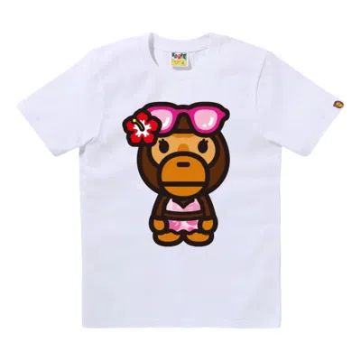 A Bathing Ape Kids'  Big Baby Lisa Summer T-shirt 'white'