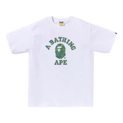 A BATHING APE A Bathing Ape Bitmap College Tee 'White'