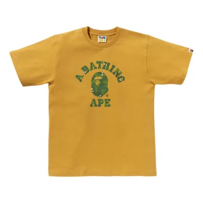 A Bathing Ape Bitmap College Tee 'yellow'