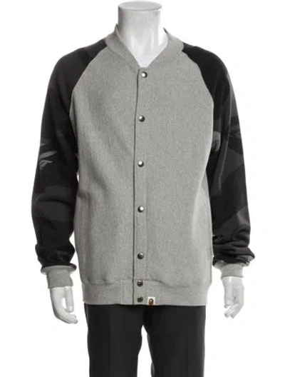 Pre-owned A Bathing Ape Bomber Jacket In Gray