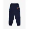 A BATHING APE A BATHING APE BOYS NAVY KIDS CAMOUFLAGE-PRINT SHELL JOGGING BOTTOMS 10-16 YEARS
