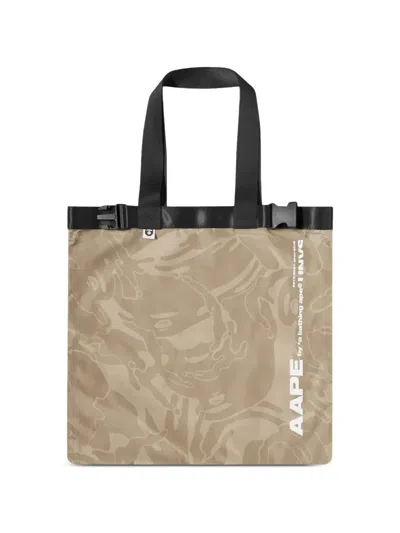 A Bathing Ape 카무플라주 패턴 토트 백 In Brown