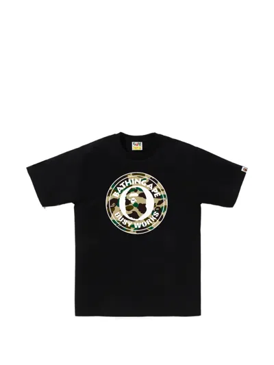 A Bathing Ape Busy Works Camouflage-print T-shirt In Black
