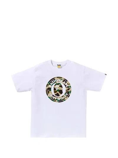 A Bathing Ape Busy Works Camouflage-print T-shirt In White