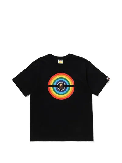 A Bathing Ape Busy Works Logo-print T-shirt In Black