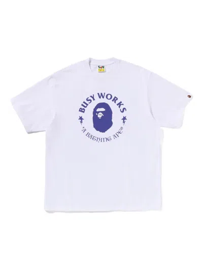 A Bathing Ape Busy Works T-shirt In White