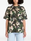 A Bathing Ape Camo Ape Head One Point T-shirt In Green