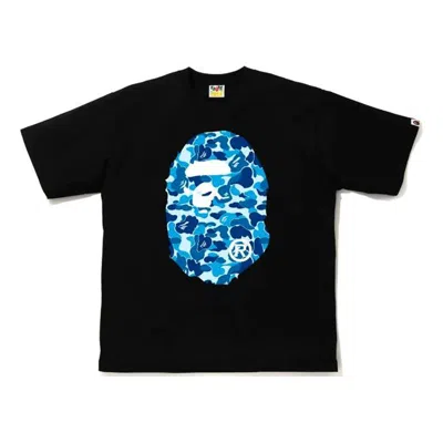 A Bathing Ape Camo Ape Head T-shirt 'black Blue'