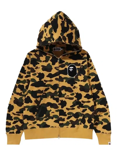 A Bathing Ape Camo Ape Head "yellow" Hoodie