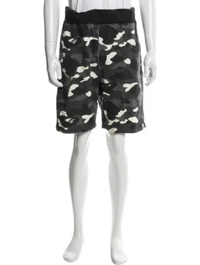 Pre-owned A Bathing Ape Camo Athletic Shorts In Gray