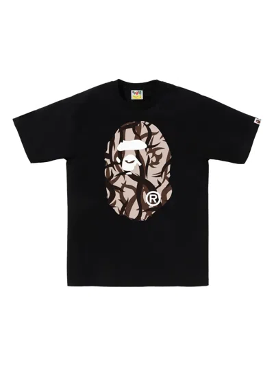 A Bathing Ape Camo Big Head T-shirt In Black
