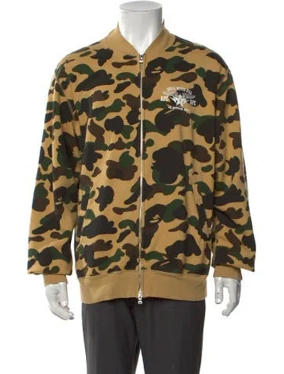 Pre-owned A Bathing Ape Camo Camouflage Print Hoodie In Neutrals