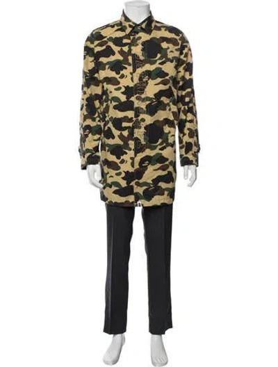 Pre-owned A Bathing Ape Camo Camouflage Print Jacket In Green