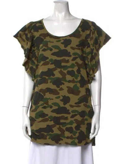 Pre-owned A Bathing Ape Camo Camouflage Print T-shirt In Green