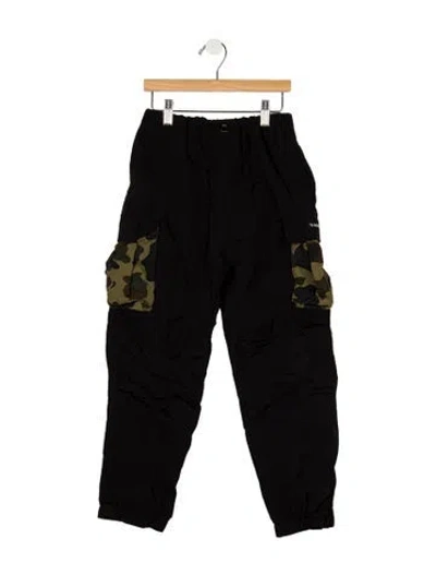 Pre-owned A Bathing Ape Kids' Camo Cargos In Black