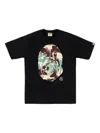 A Bathing Ape Camo-graphic T-shirt In Black