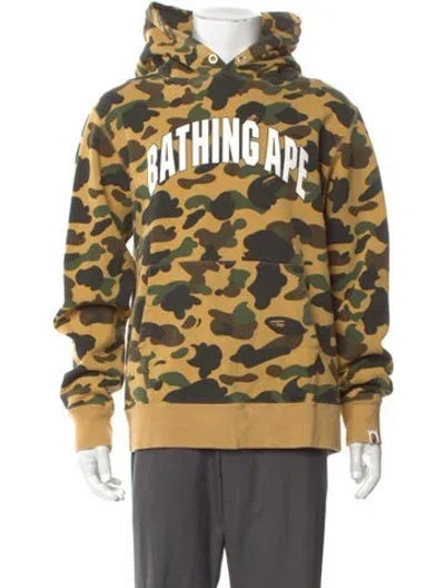 Pre-owned A Bathing Ape Camo Logo Camouflage Print Hoodie In Multi