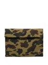 A Bathing Ape Camo-pattern Laptop Bag In Green