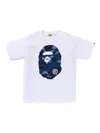A Bathing Ape Camo-print Ape-head T-shirt In White