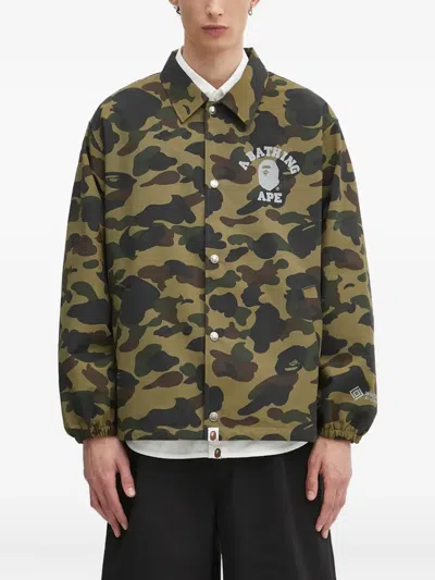 A Bathing Ape Camo-print Coach Jacket In Multi