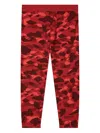 A Bathing Ape Camo-print Sweatpants In Red