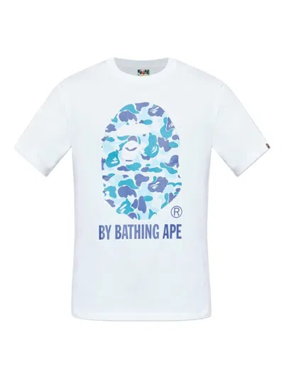 A Bathing Ape Camo-print T-shirt In White