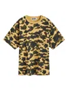 A Bathing Ape Camo-print T-shirt In Yellow