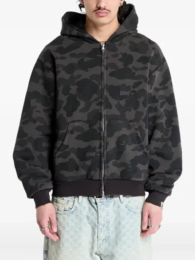 A Bathing Ape Camo-print Zip-up Hoodie In Multi