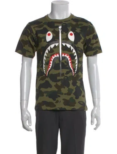 Pre-owned A Bathing Ape Camo Shark Camouflage Print T-shirt In Multi