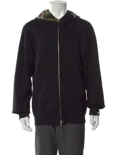 Pre-owned A Bathing Ape Camo Shark Graphic Print Hoodie In Black