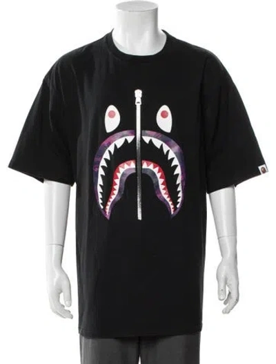 Pre-owned A Bathing Ape Camo Shark Graphic Print T-shirt In Black