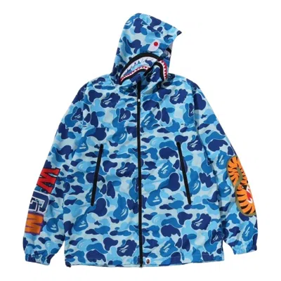 A Bathing Ape Camo Shark Hoodie Jacket 'blue'
